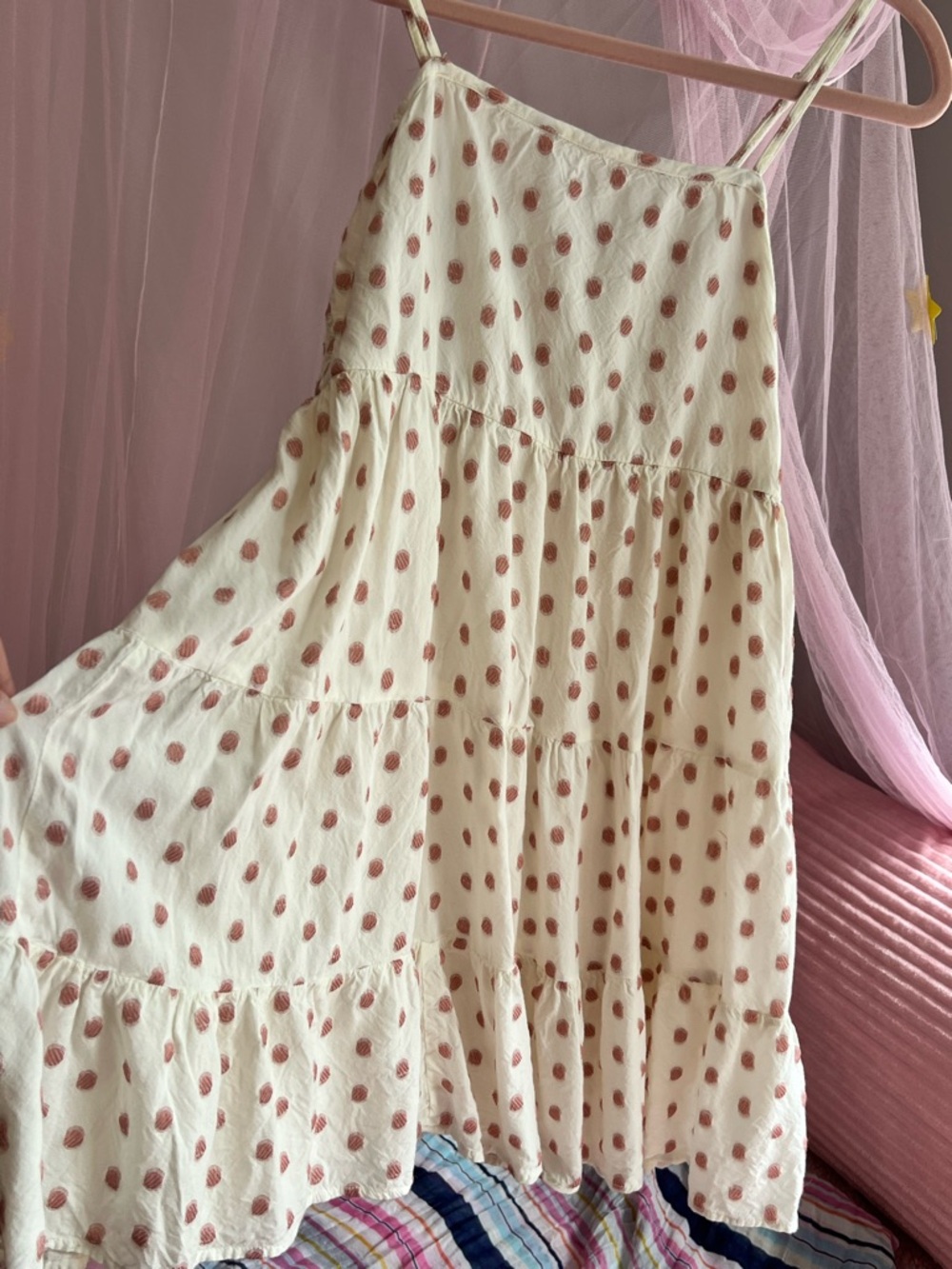 ☀️ Sim & Sam Polka Dot Tiered Mini Dress | Med | Pre-Loved | Beachy Days Ahead - Picture 9 of 13